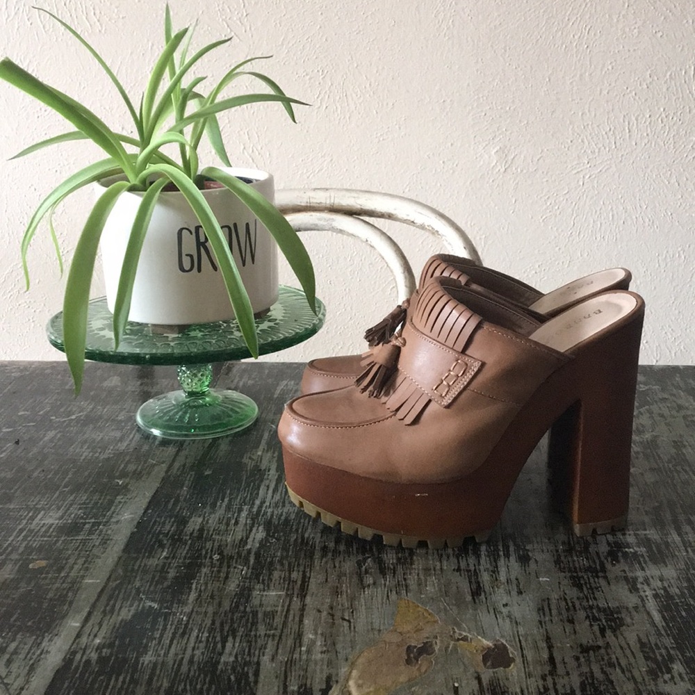 Loafer Styled Bohemian Platform Heels